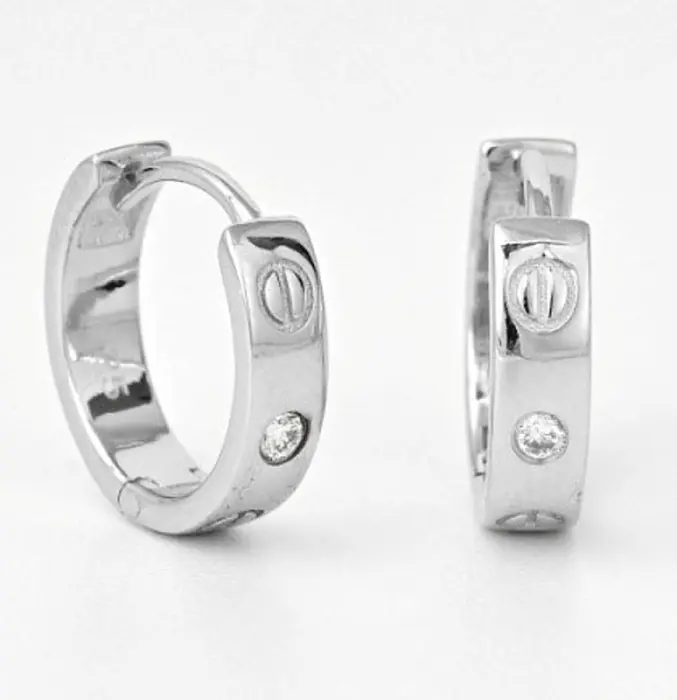 Серьги конго из серебра