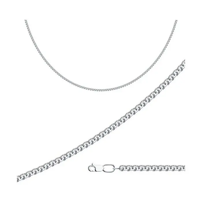 Цепь из серебра без вставок