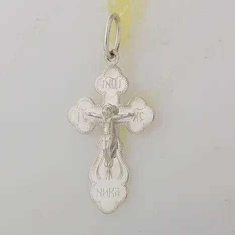 Подвеска крест из серебра
