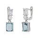 Серьги подвесные из серебра