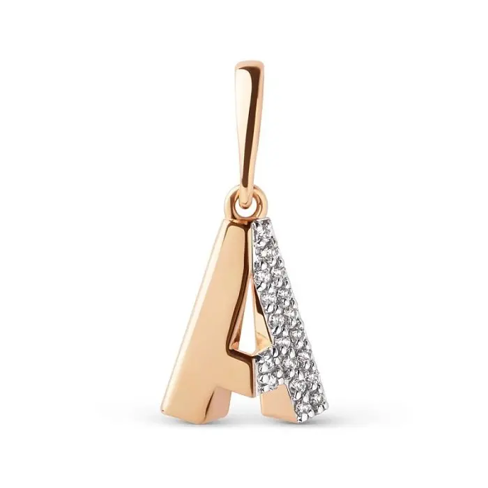 Подвеска буква из красного золота