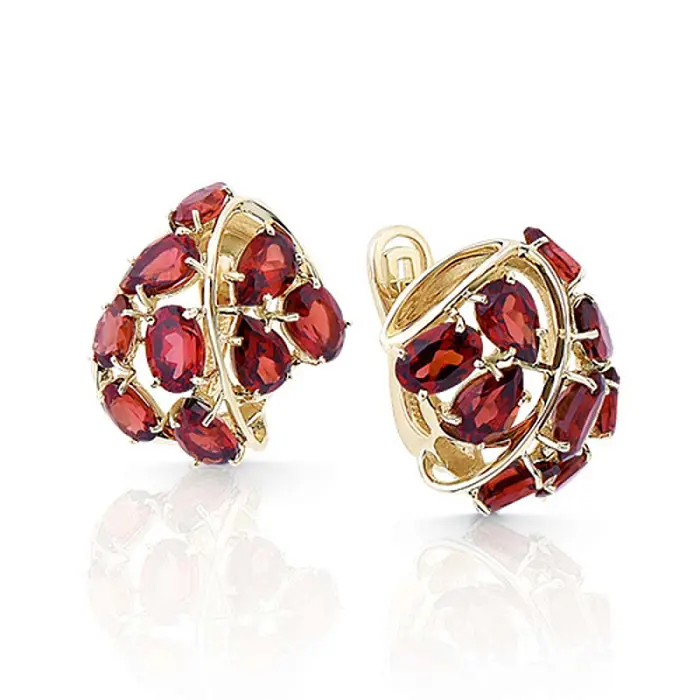 Серьги с английским замком из красного золота
