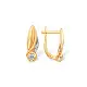 Серьги с английским замком из красного золота