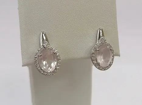 Серьги с английским замком из серебра