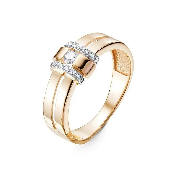 Кольцо декоративное из красного золота