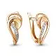 Серьги с английским замком из красного золота