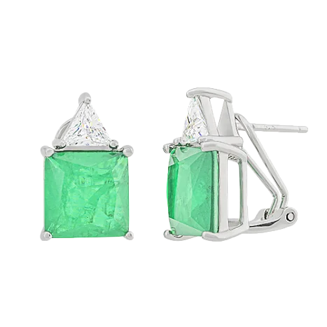 Серьги с английским замком из серебра