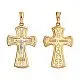 Подвеска крест из комбинированного золота