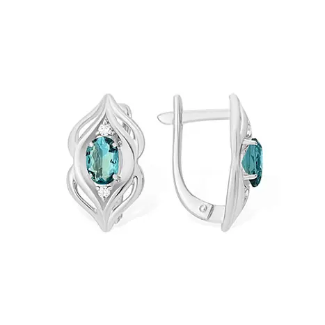 Серьги с английским замком из серебра
