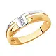 Кольцо декоративное из комбинированного золота