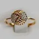 Кольцо декоративное из комбинированного золота