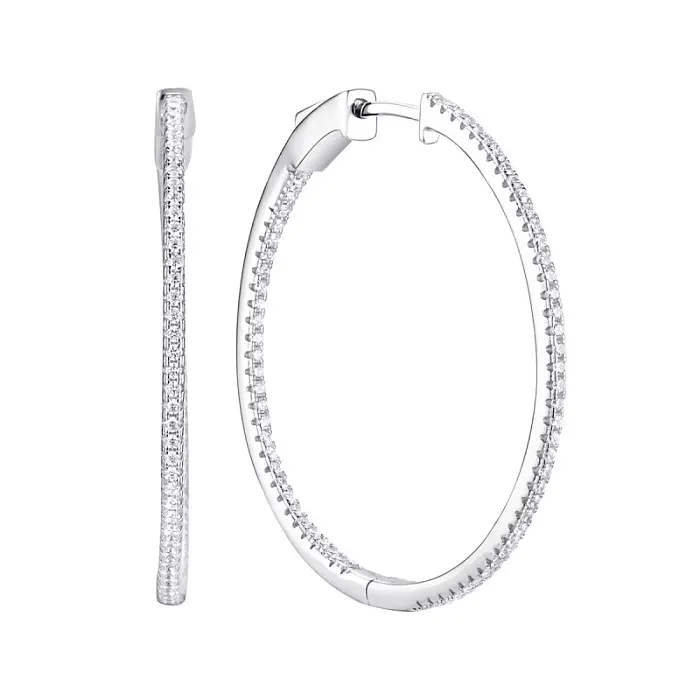 Серьги конго из серебра