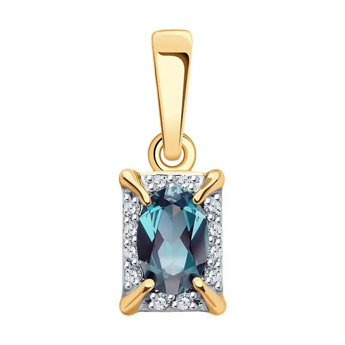 Подвеска декоративная из красного золота