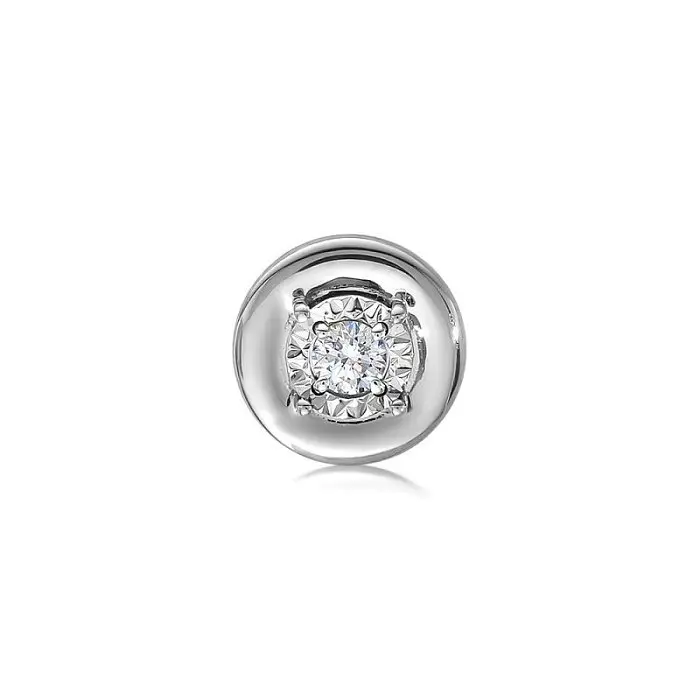 Подвеска бегунок из белого золота