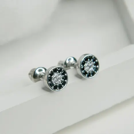 Серьги пуссеты из серебра