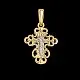 Подвеска крест из красного золота