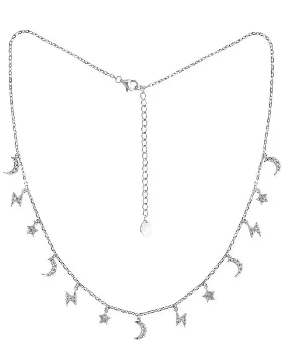 Цепь колье из серебра