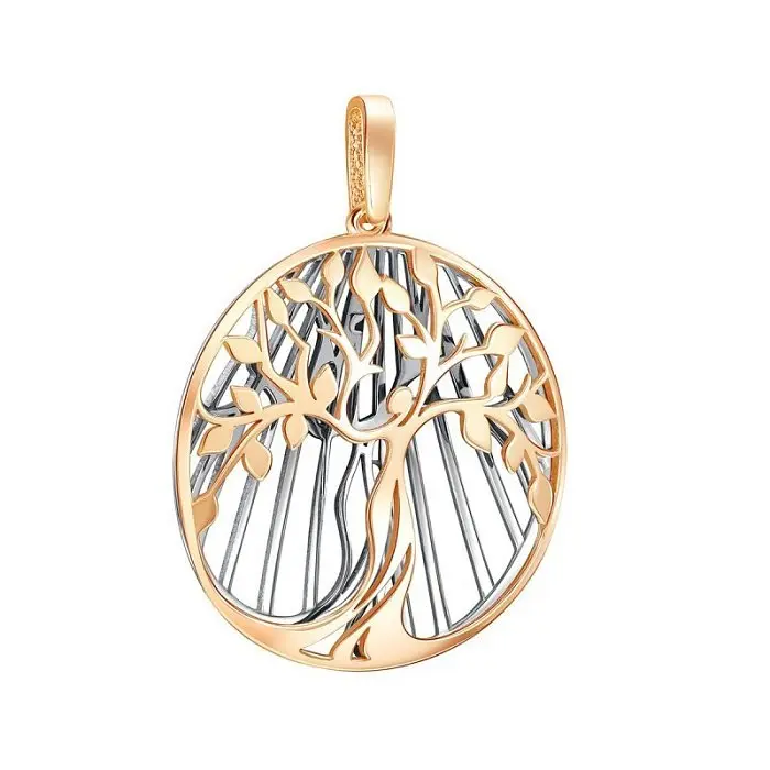 Подвеска декоративная из комбинированного золота