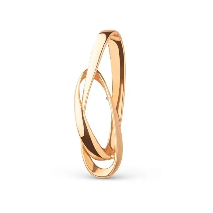 Подвеска бегунок из красного золота