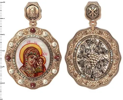 Подвеска икона из красного золота