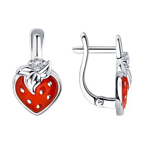 Серьги детские из серебра