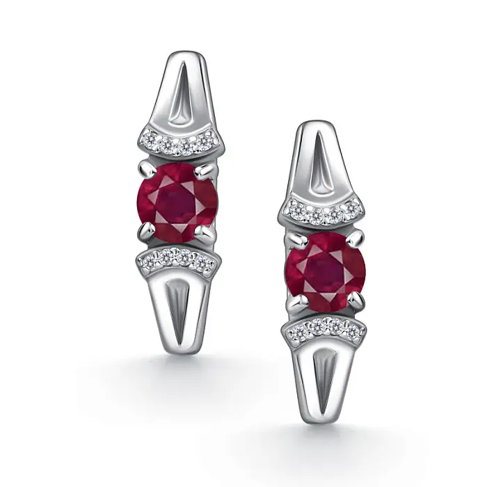 Серьги с английским замком из серебра