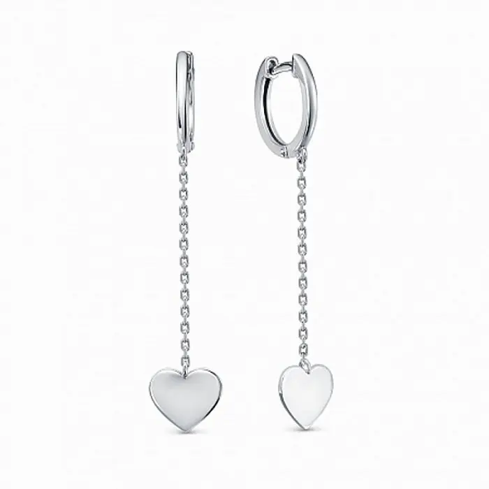 Серьги подвесные из серебра