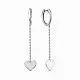 Серьги подвесные из серебра