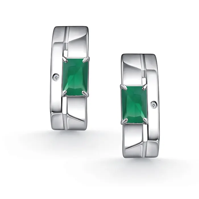 Серьги с английским замком из серебра