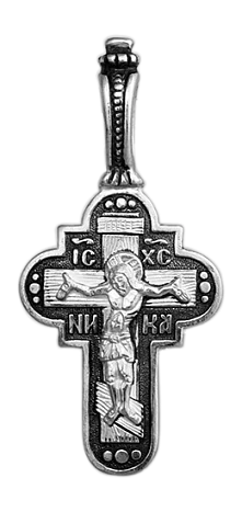 Подвеска крест из серебра
