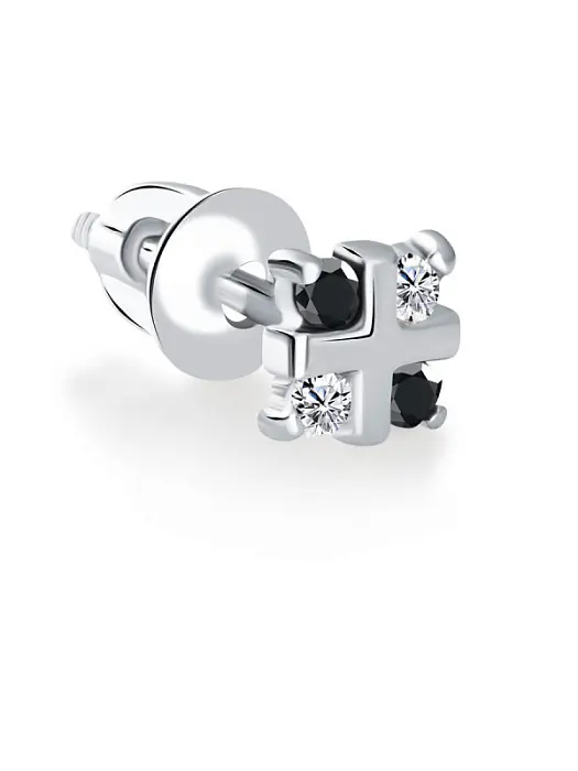 Серьги одиночные из серебра