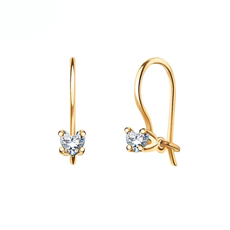 Серьги детские из красного золота
