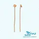 Серьги цепочки из красного золота