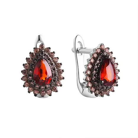 Серьги с английским замком из серебра