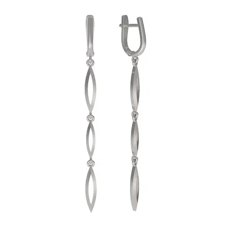 Серьги подвесные из серебра