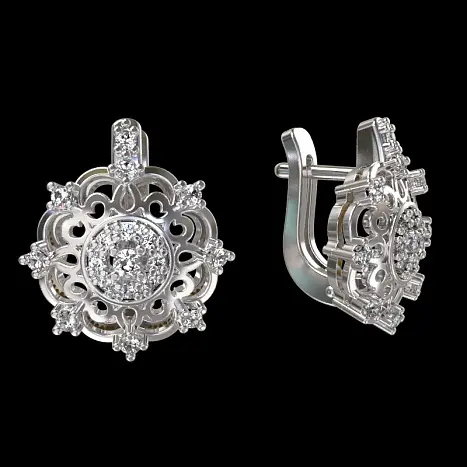 Серьги с английским замком из серебра