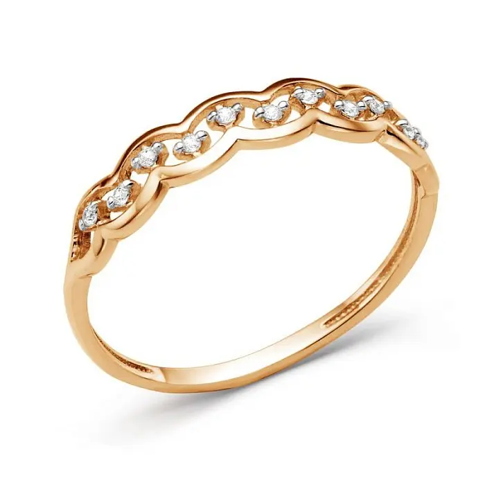 Кольцо декоративное из красного золота