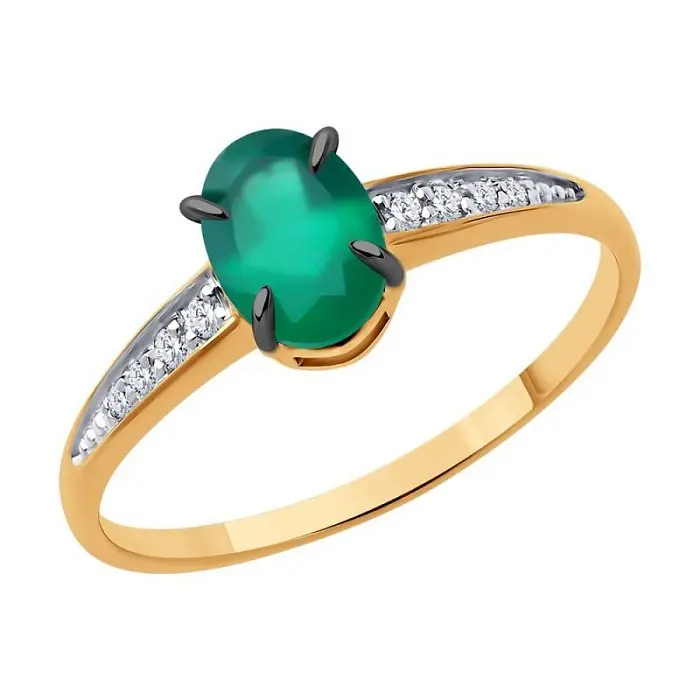 Кольцо декоративное из красного золота