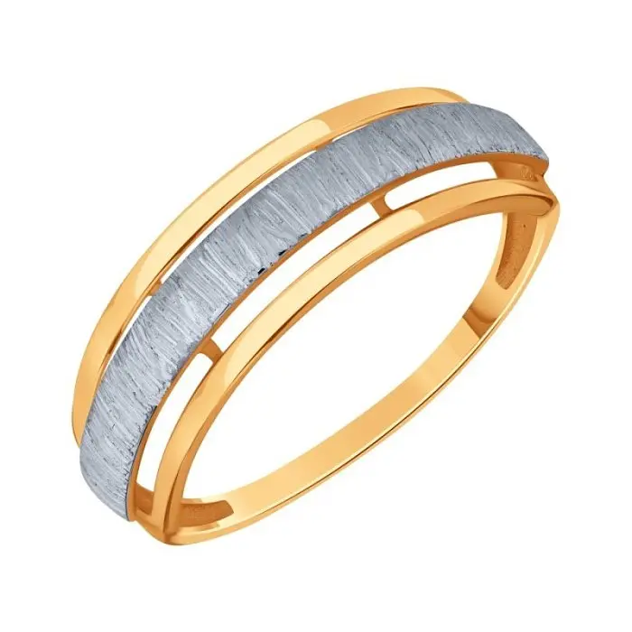 Кольцо декоративное из комбинированного золота