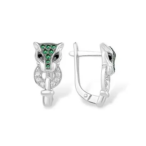 Серьги с английским замком из серебра