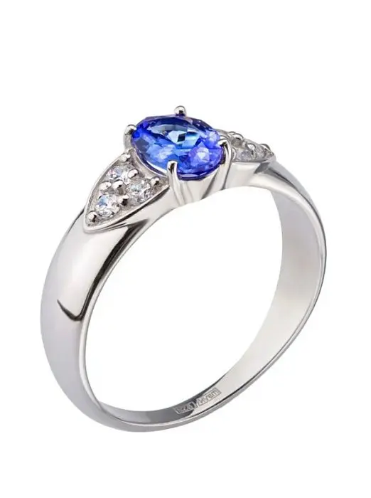 Кольцо декоративное из белого золота