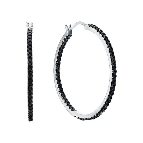 Серьги конго из серебра