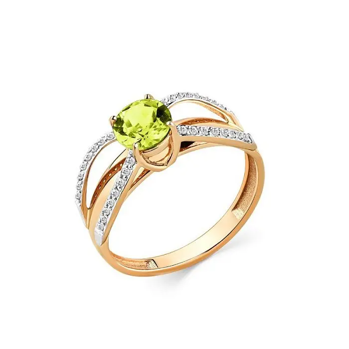 Кольцо декоративное из красного золота