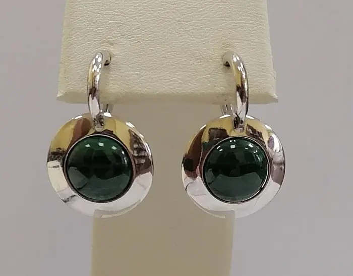 Серьги подвесные из серебра