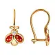 Серьги детские из красного золота