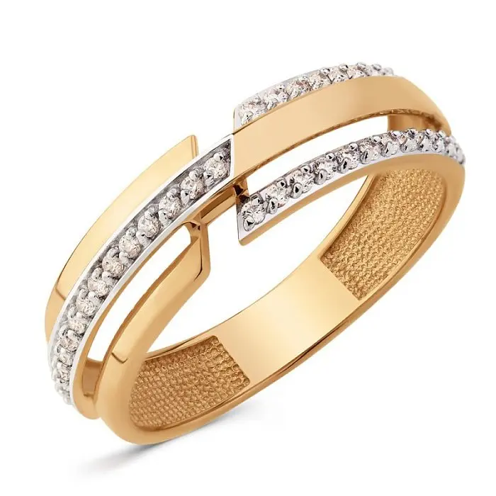 Кольцо декоративное из красного золота