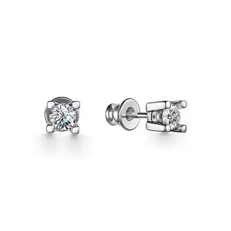 Серьги пуссеты из серебра
