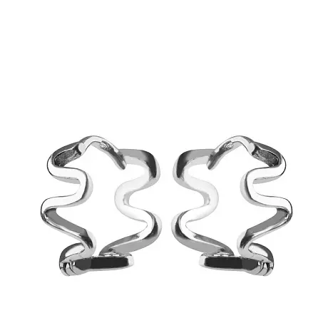 Серьги конго из серебра