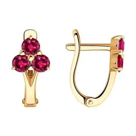 Серьги детские из позолоты