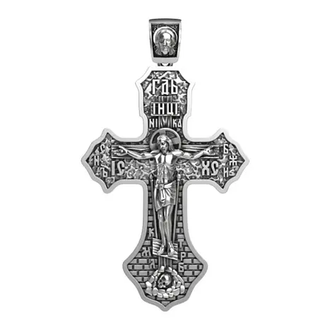 Подвеска крест из серебра